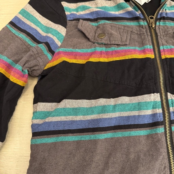 Volcom Enemy Lines Y2K Multicolor Striped Jacket Skater Surfer - Picture 5 of 11